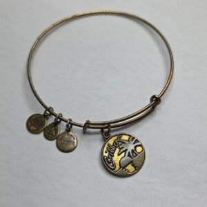 Alex and Ani Brass Caribbean Charm Bangle Bracelet